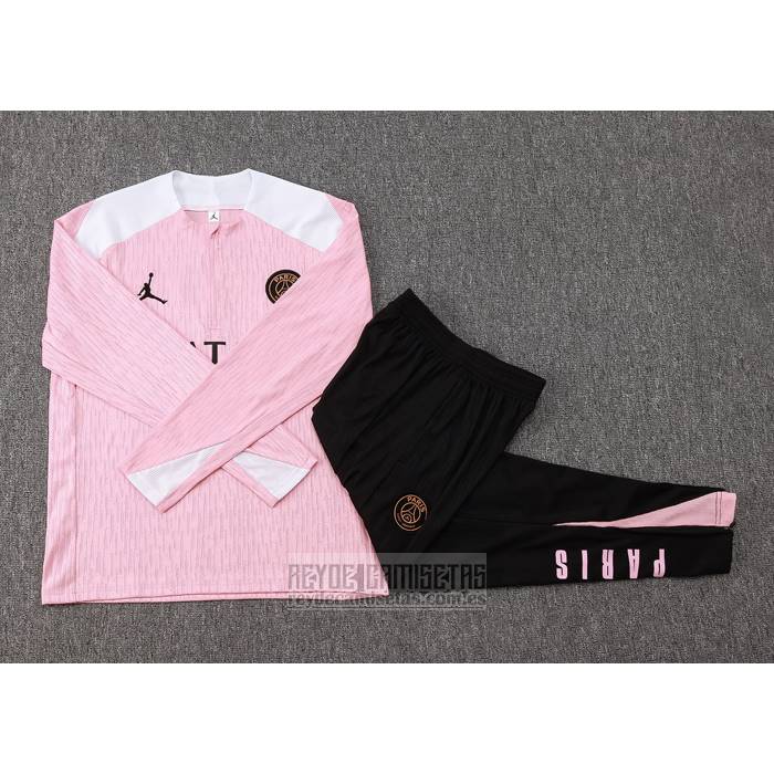 Chandal de Sudadera del Paris Saint-Germain Jordan Nino 2024-2025 Rosa